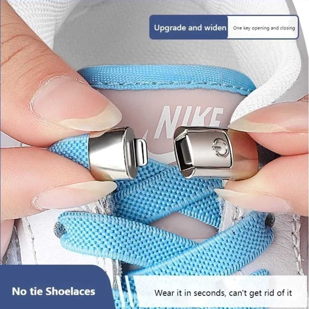 Tali Sepatu Tanpa Ikat Tali Sepatu Elastis Karet Model Lock Shoelace Laces